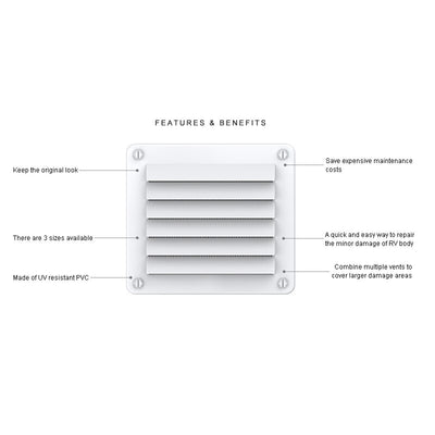 RV Louver Vent Dent Ventilation Grill