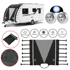 Caravan Front Towing Cover with LED Lights - Enhanced Protection for Travel