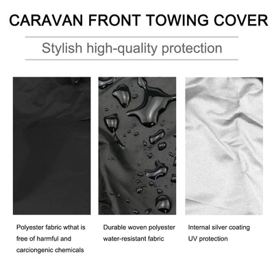 Caravan Front Towing Cover with LED Lights - Enhanced Protection for Travel